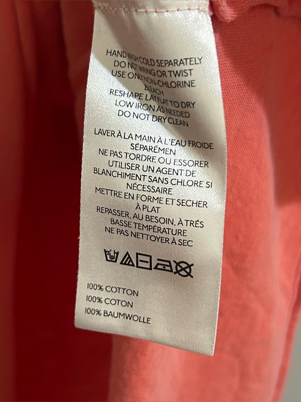 Free People Nina Orange Short Sleeve Cotton Boxy Fit T Shirt Women’s Size Medium - Picture 8 of 8